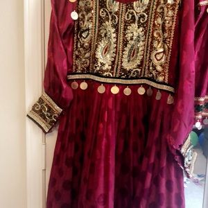 Mom and daughter Afghan dresses